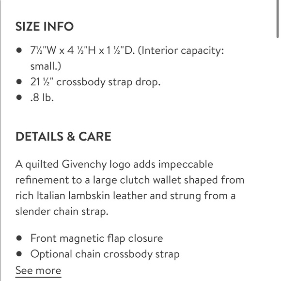 SOLD❌Givenchy Metallic Emblem Chain Wallet - Picture 8 of 8